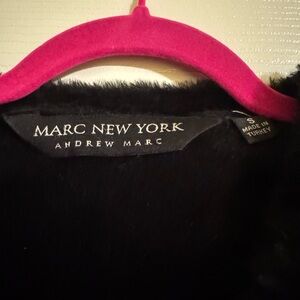 Marc New York Women's Black Genuine Shearling coat.
